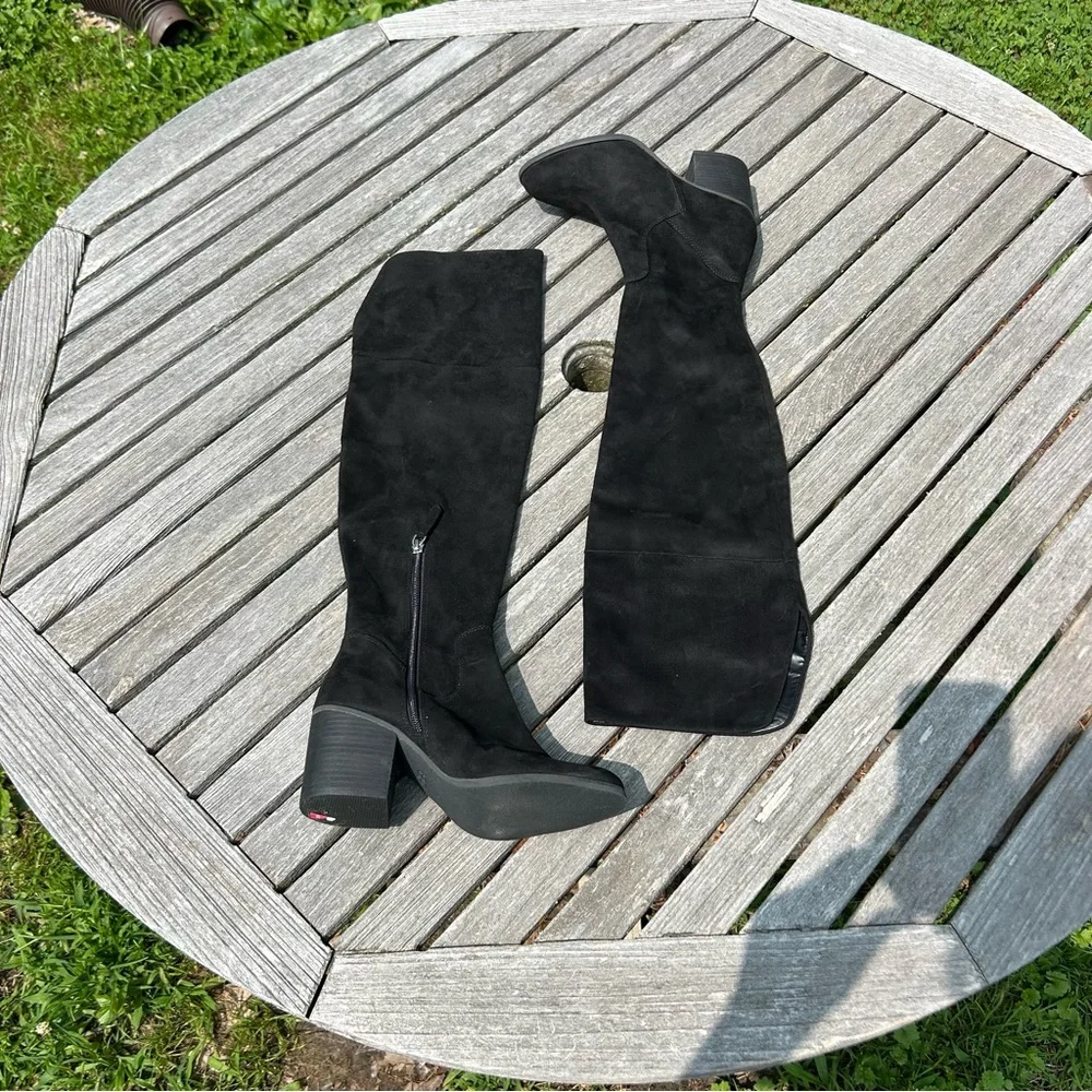 BP Luke‎ Over The Knee Tall Boots Black Faux Suede Women Size 6.5
